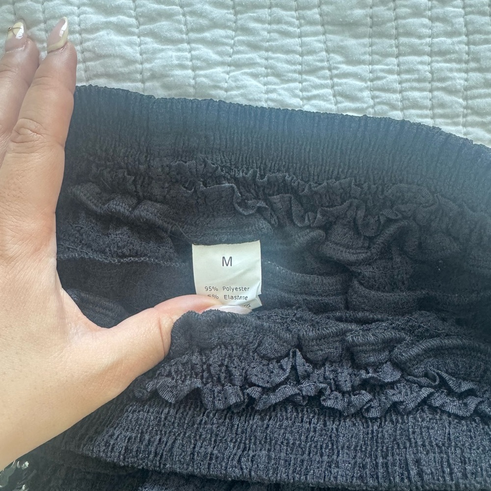 Black Ruffle Mini Skirt - Picture 3 of 3
